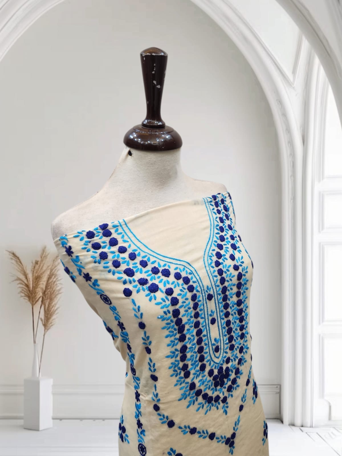 Lawn hand embroidered shirt