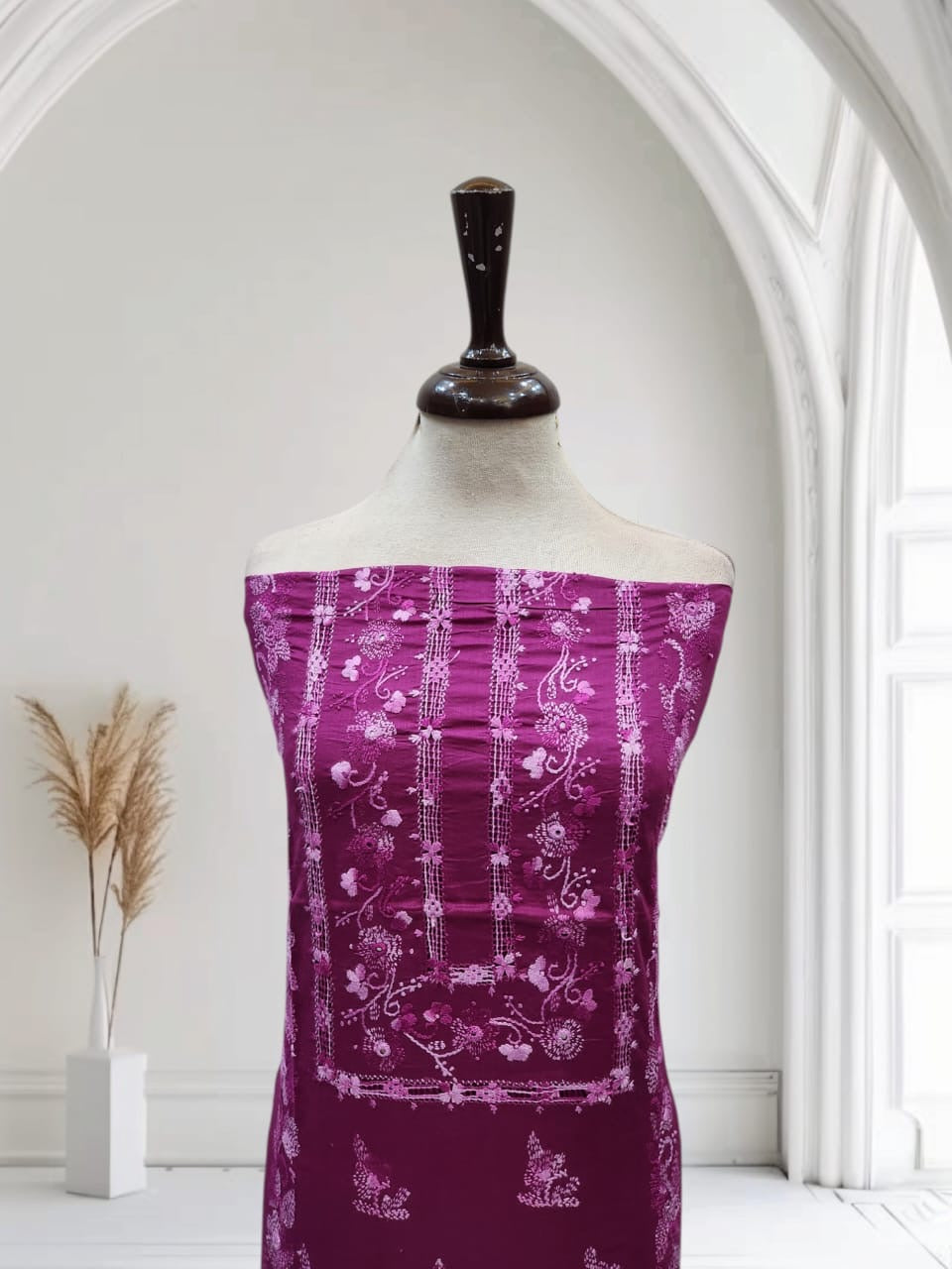Tarkashi exclusive lawn hand embroidered shirt
