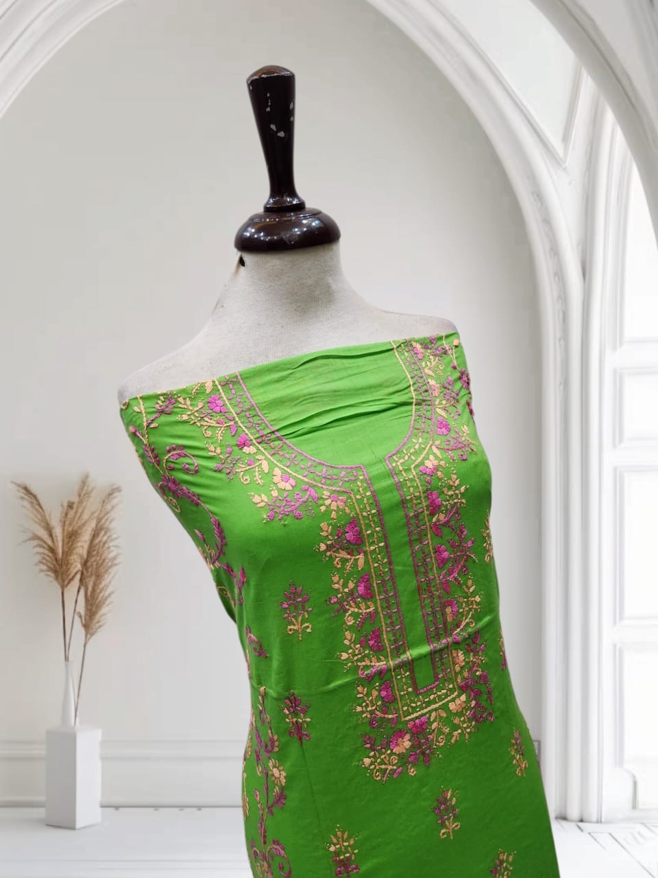 Lawn hand embroidered shirt