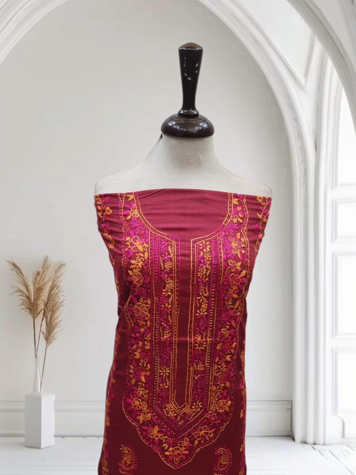 Lawn hand embroidered shirt