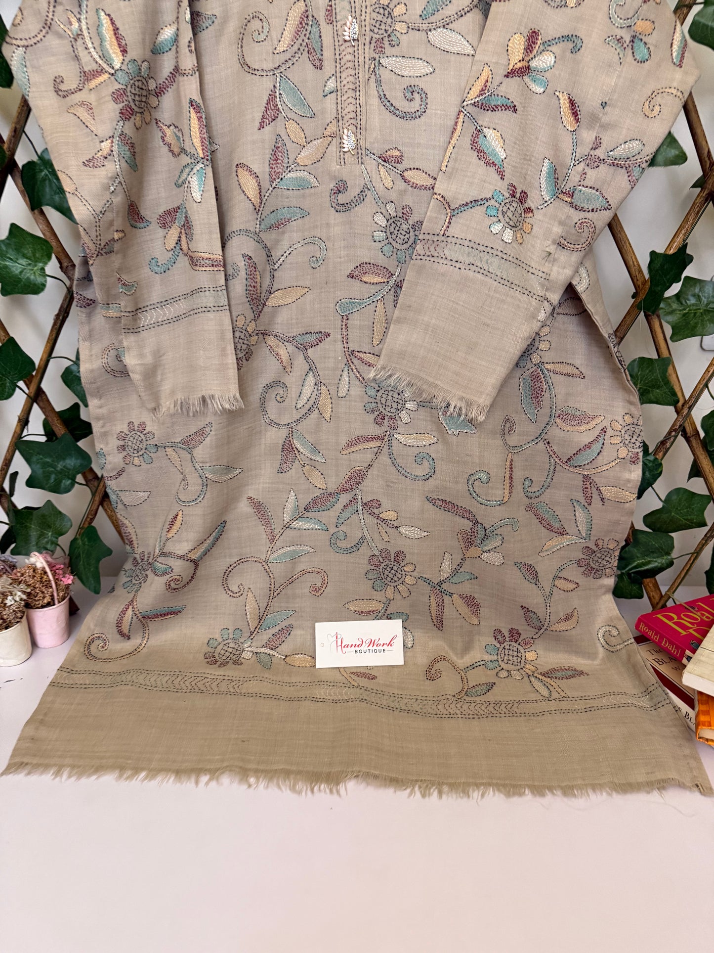 Pashmina kantha kurta size X-Large
