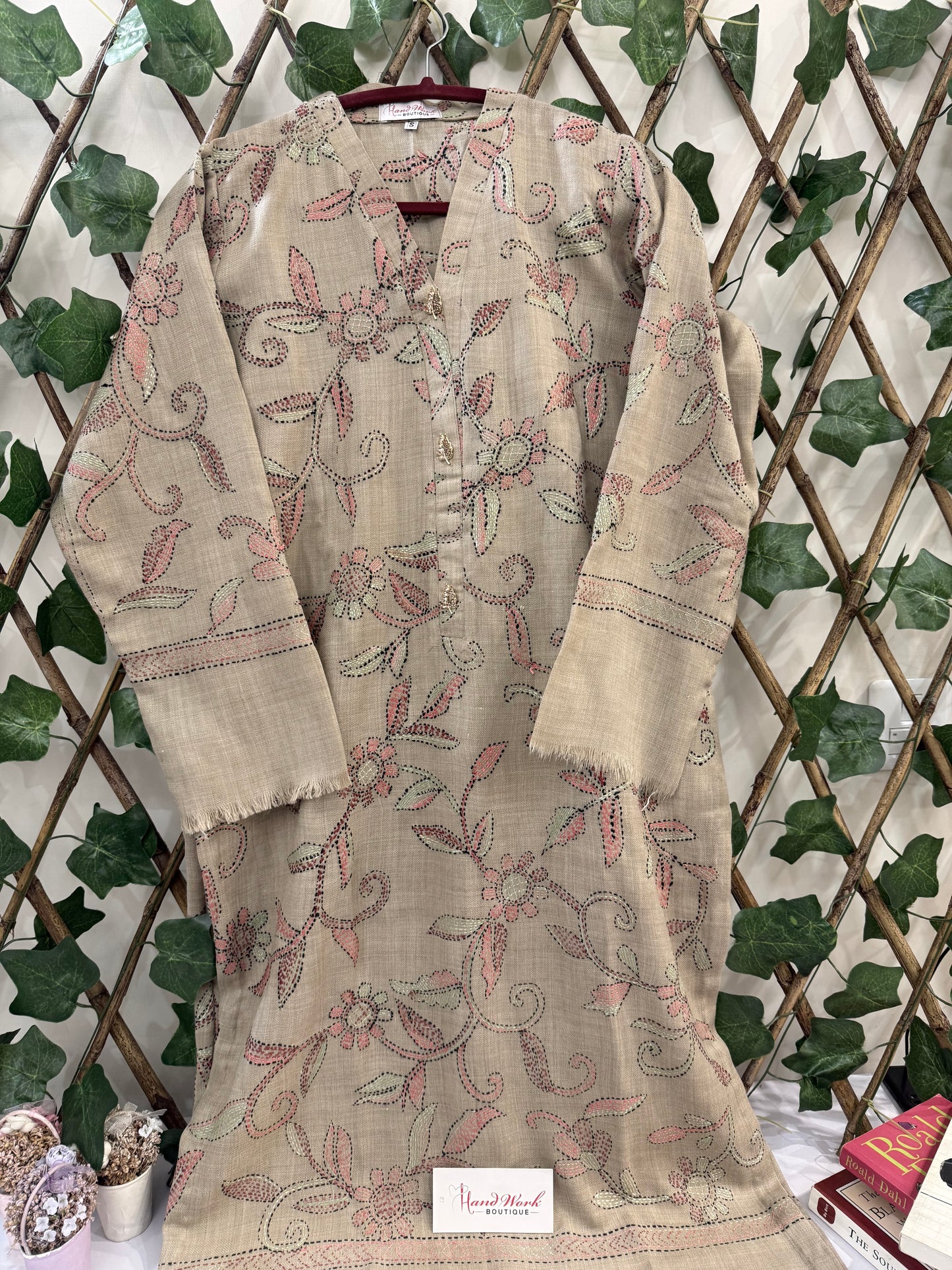 Pashmina kantha kurta size small