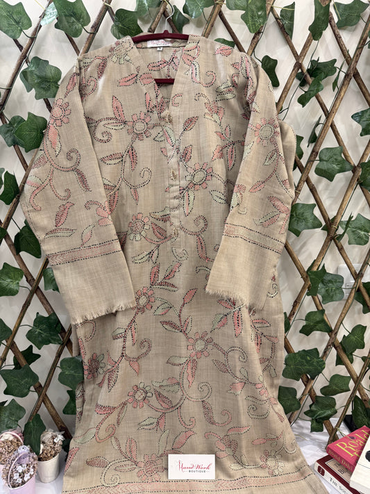 Pashmina kantha kurta size small