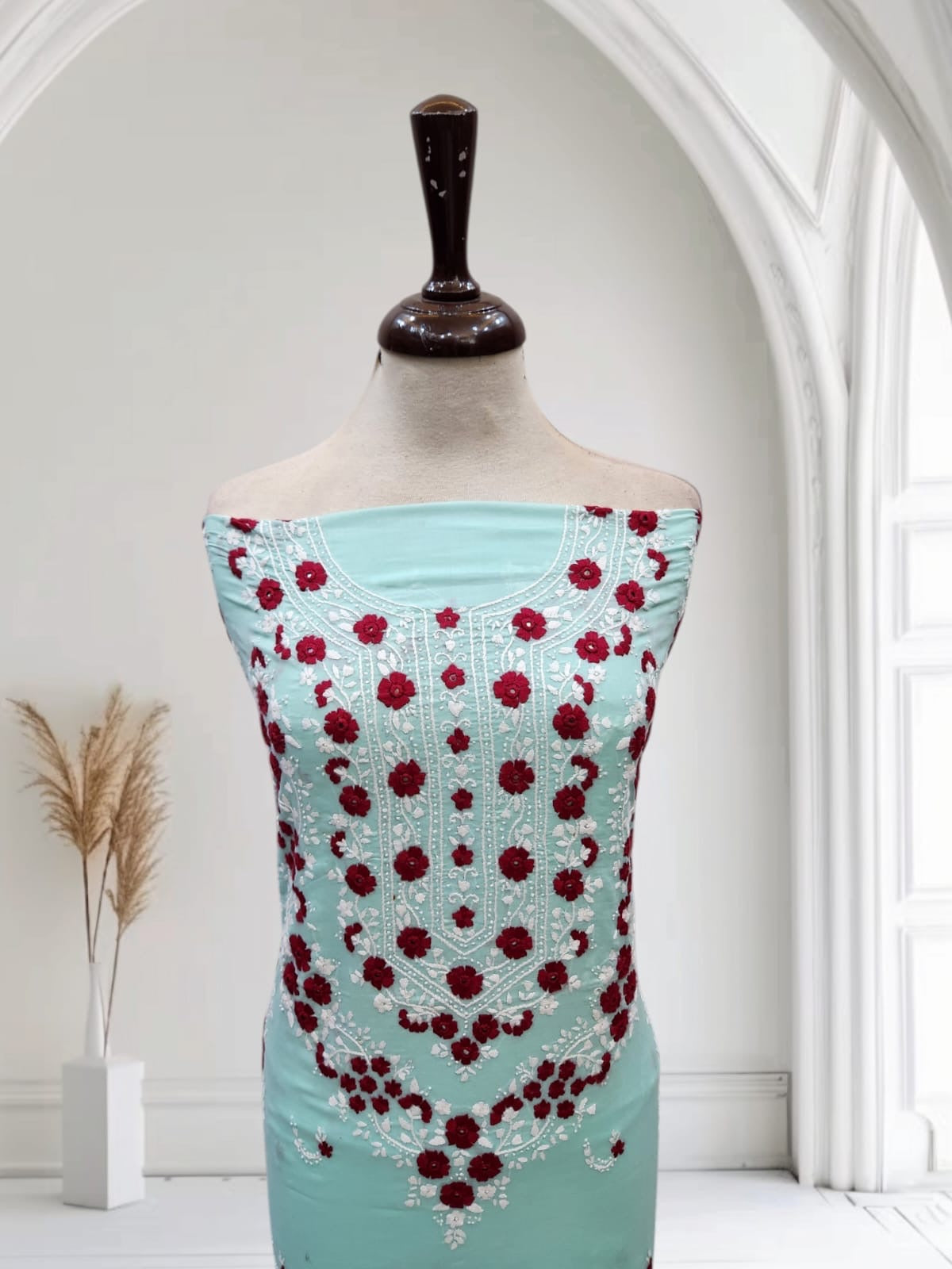 Premium style lawn hand embroidered shirt