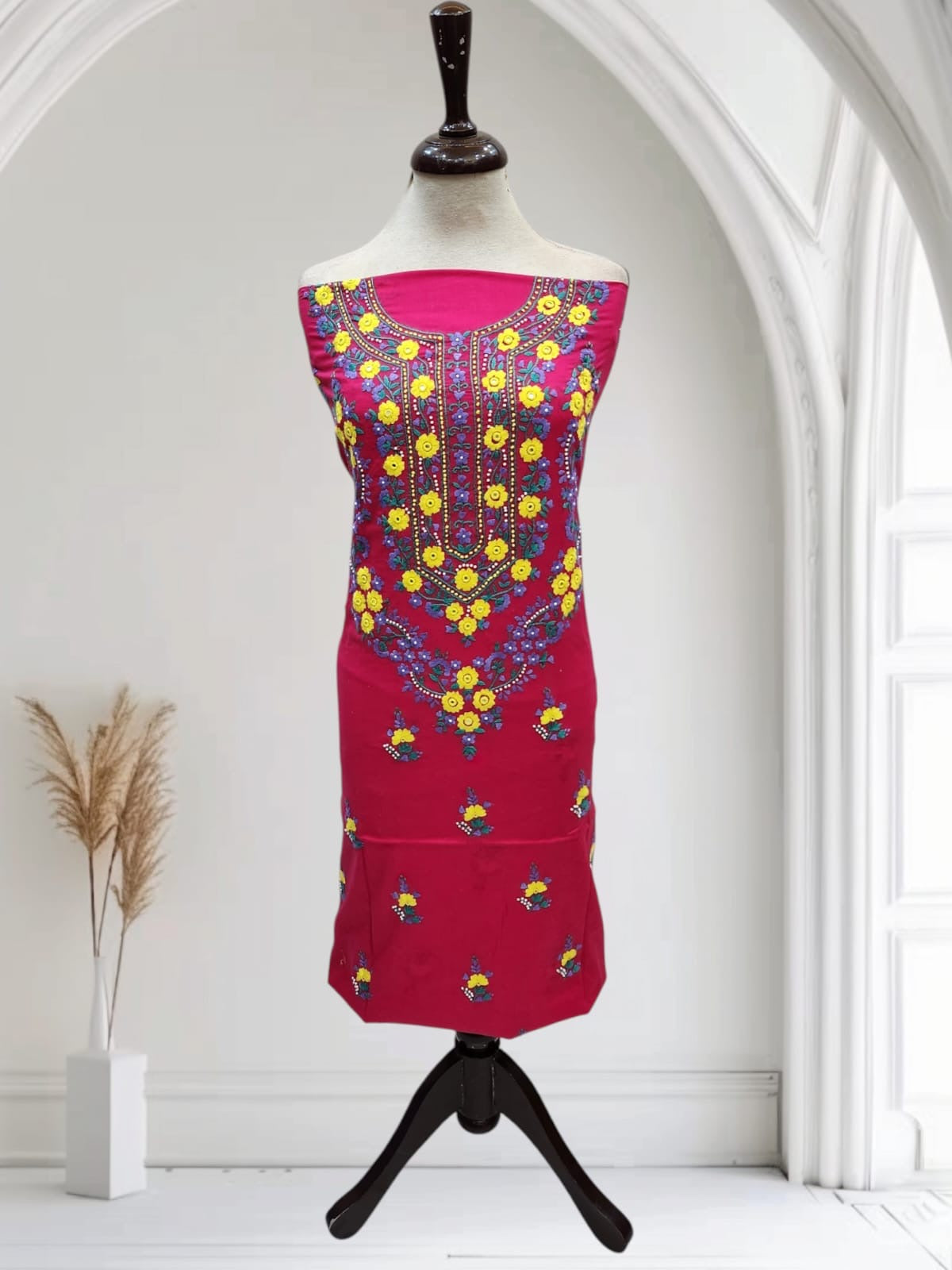 Most beautiful lawn hand embroidered shirt