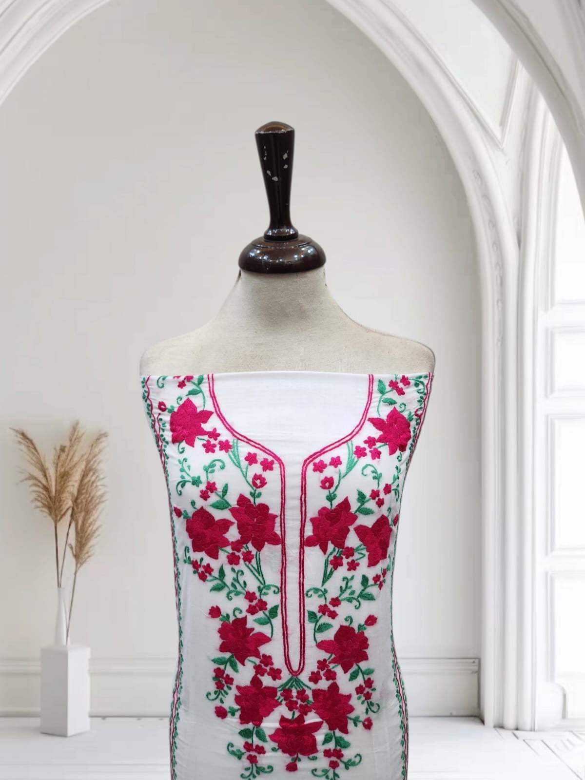 Lawn hand embroidered shirt