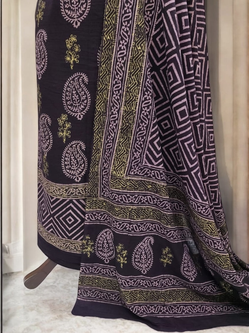 Fancy Natural dyed Lawn 2pc