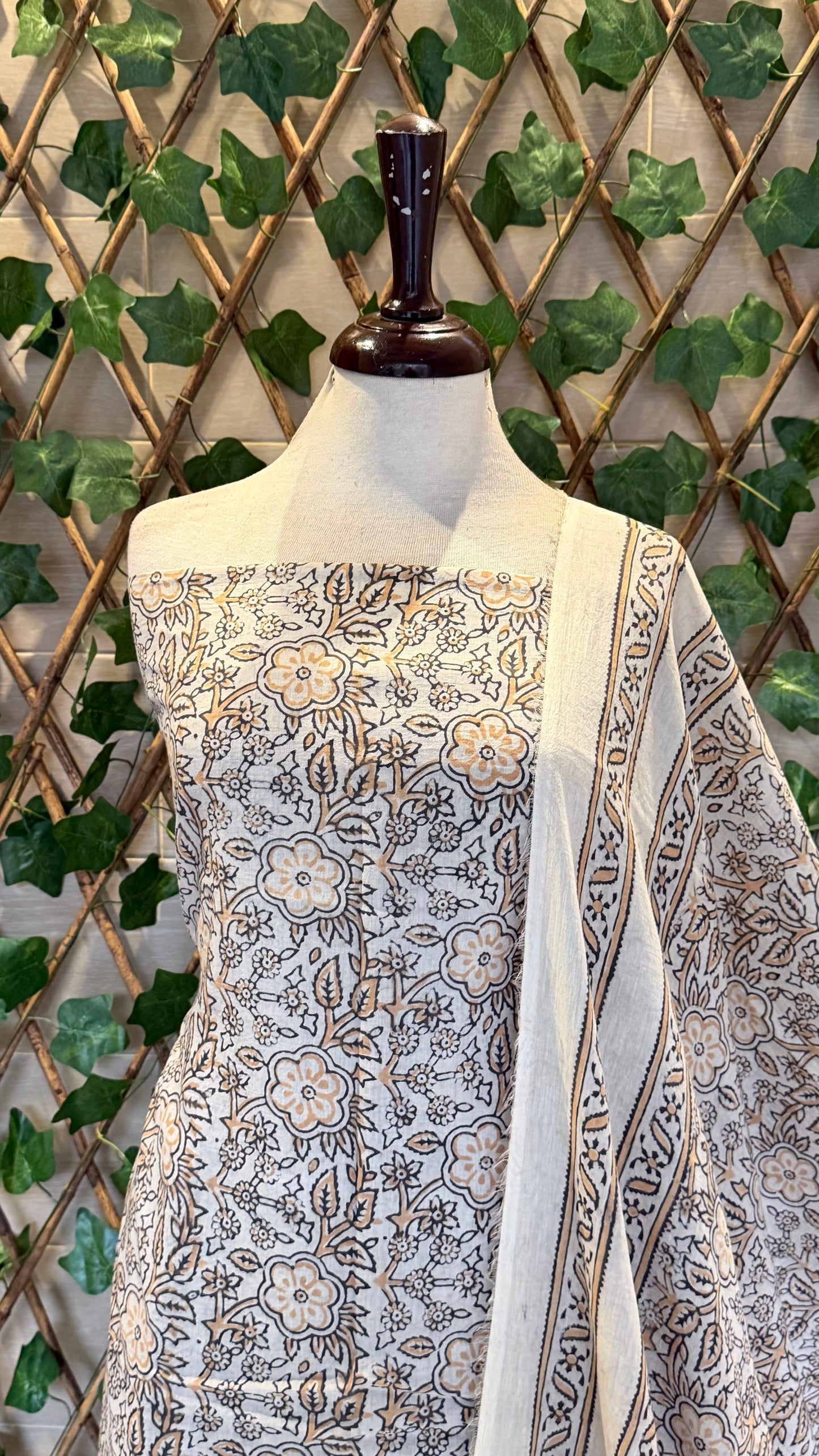 Lawn natural dyed Shirt and dupatta