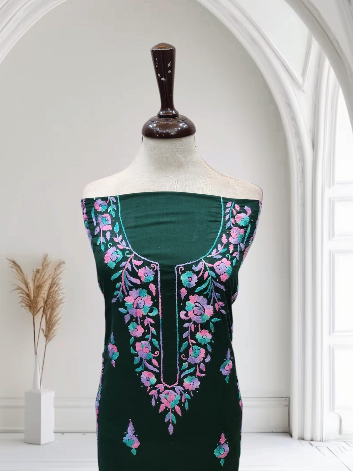 Lawn hand embroidered shirt