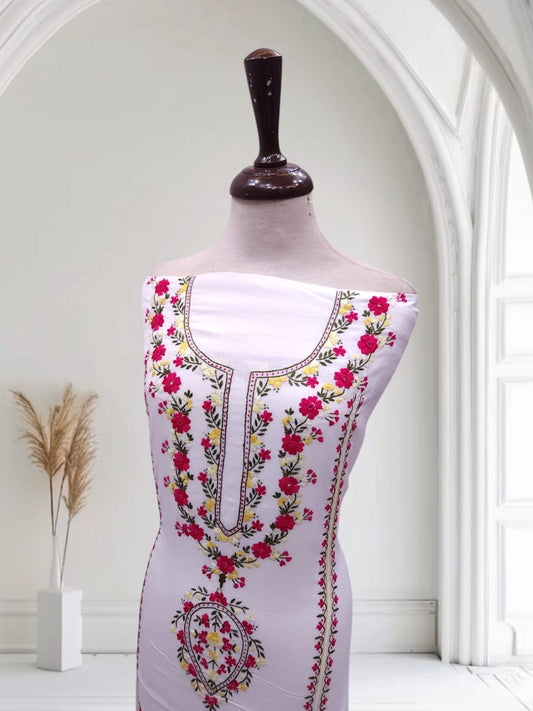 2pc WHITE Marina tarkahi with embroidery