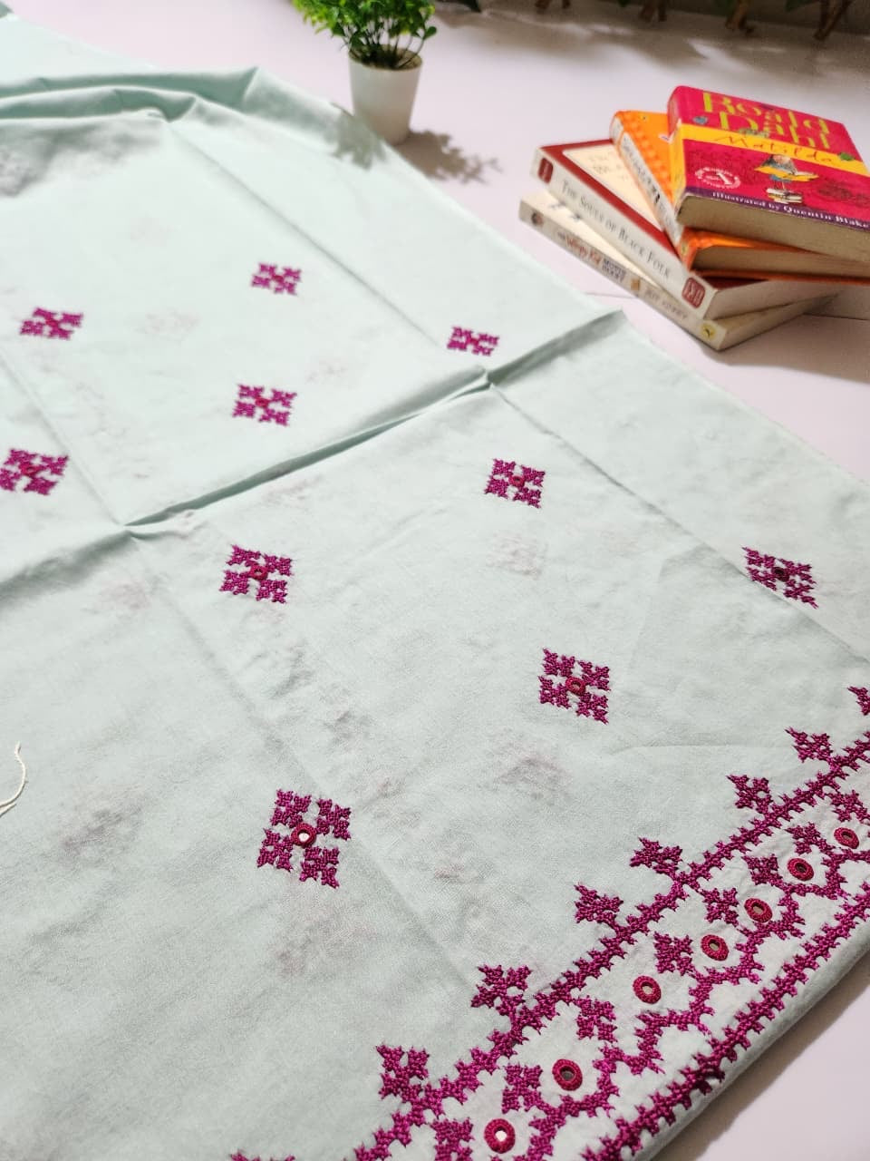 Lawn Sindhi hand embroidered shirt