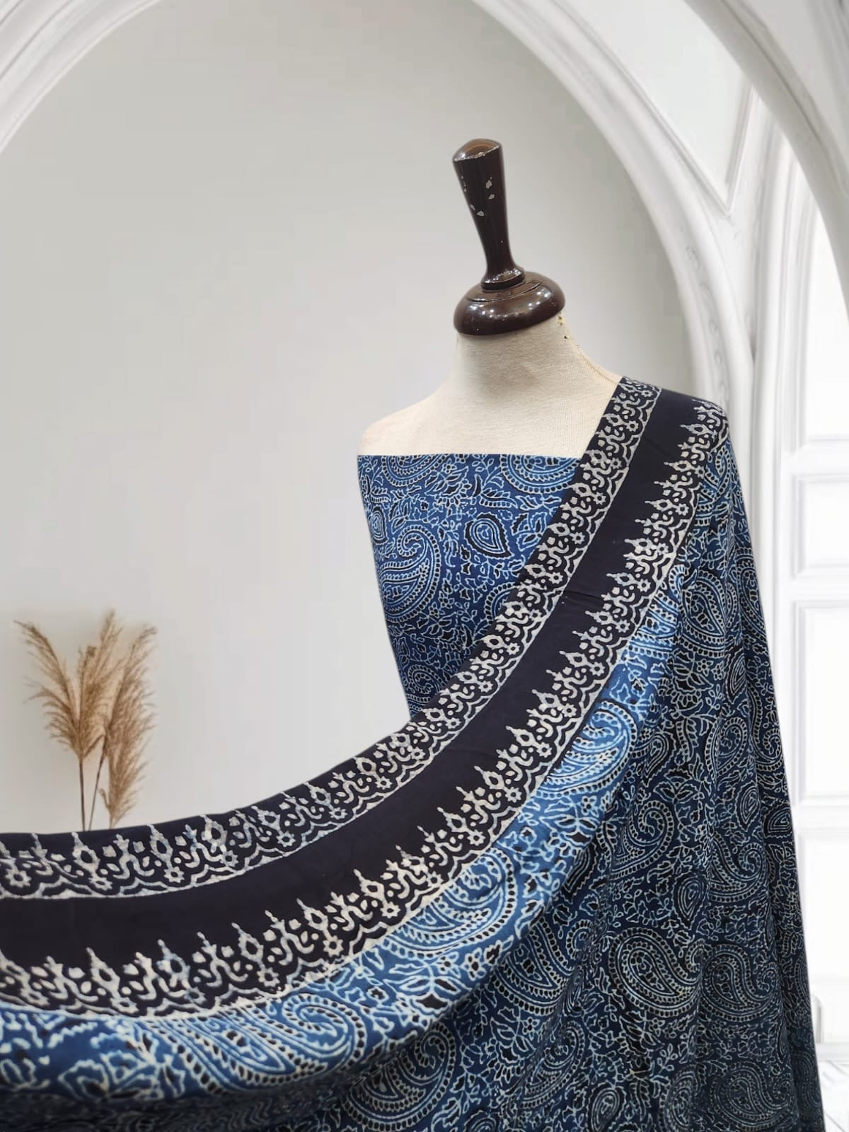 Sale on Linen natural dyed shirt & dupatta