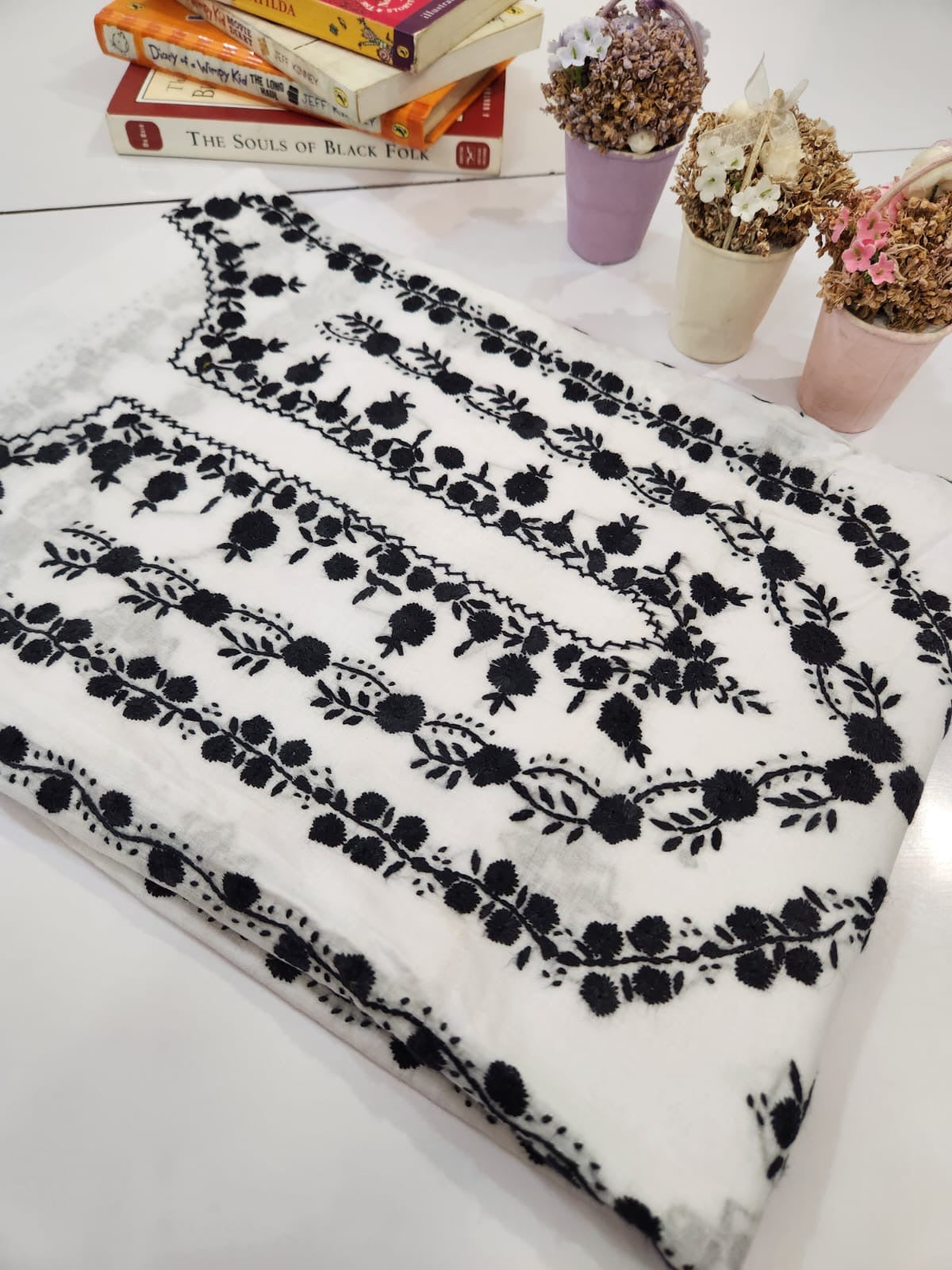 Beautiful lawn hand embroidered shirt