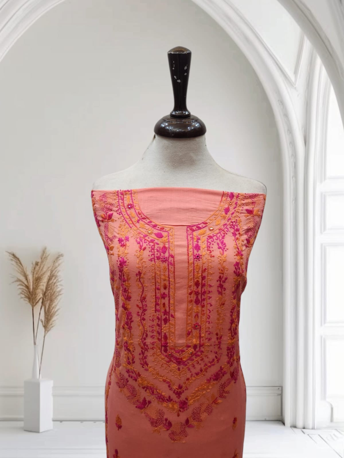 Lawn hand embroidered shirt