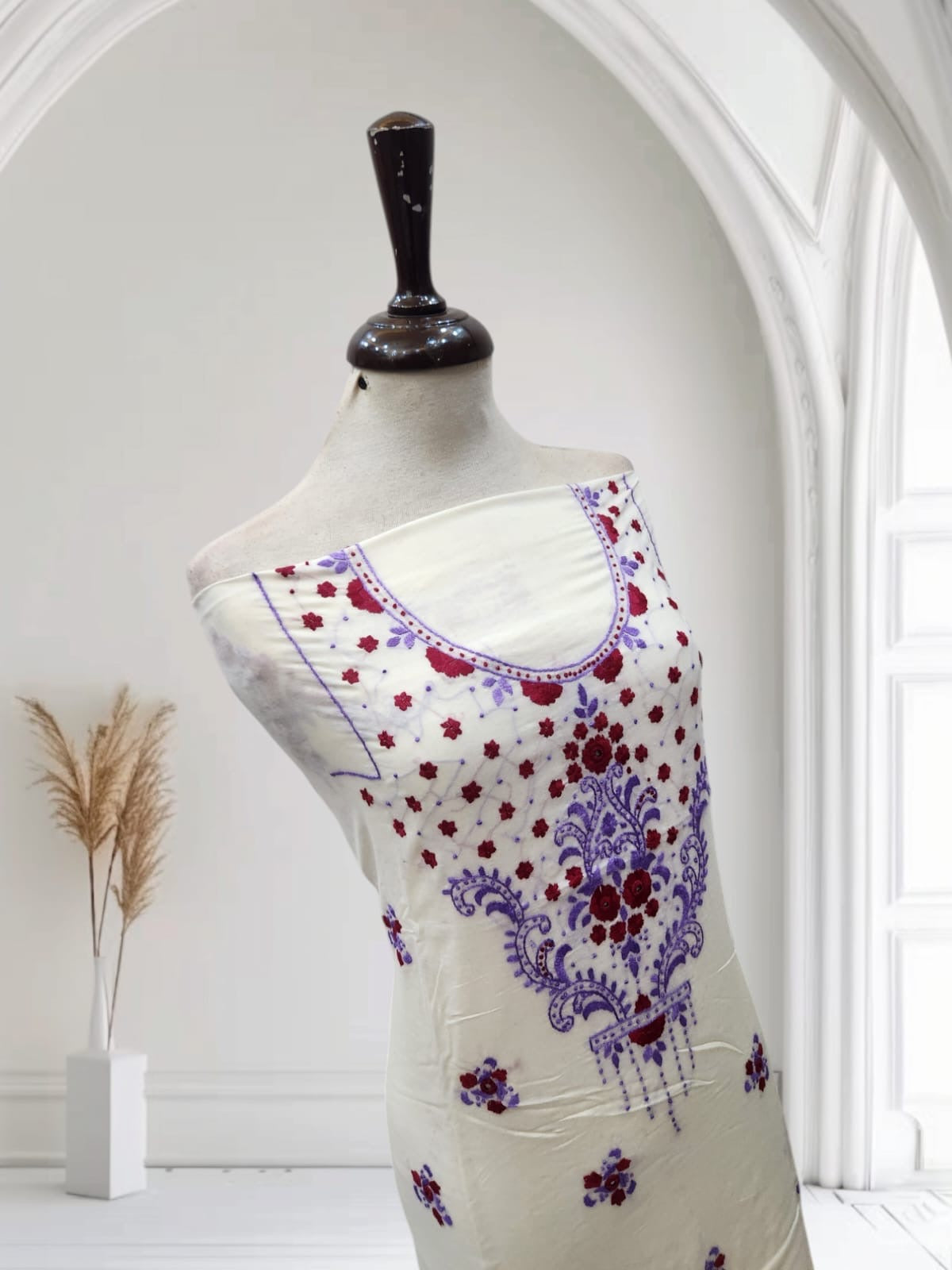 Lawn hand embroidered shirt
