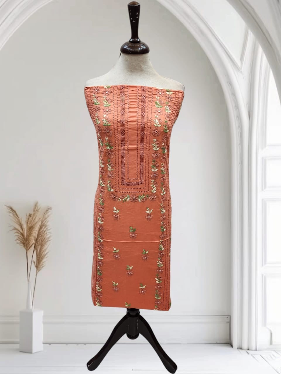 Tarkashi Lawn hand embroidered shirt