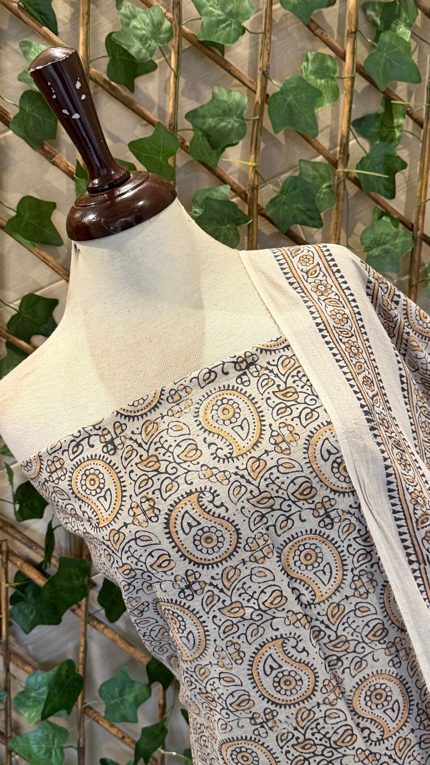 Lawn natural dyed shirt and dupatta