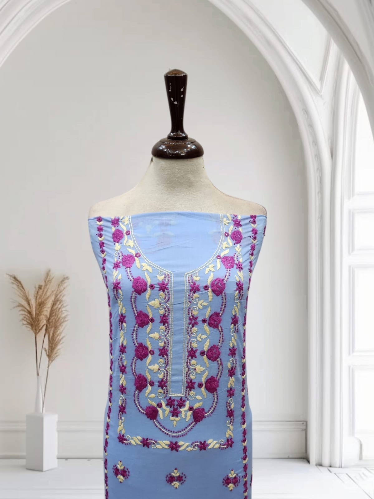 Lawn hand embroidered shirt