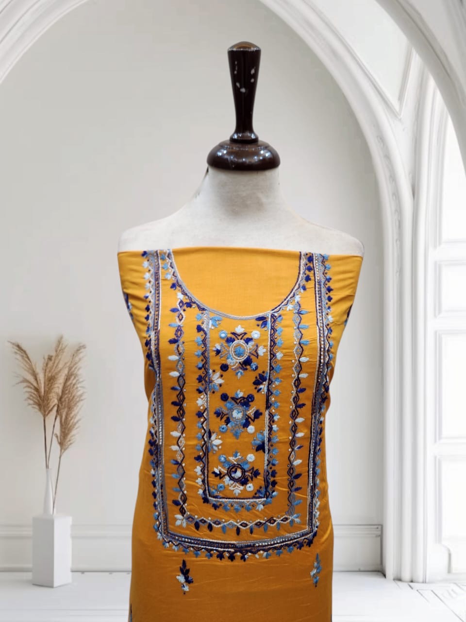 Lawn hand embroidered shirt