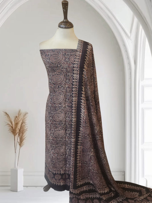 Linen Natural dyed 2pc Shirt dupatta