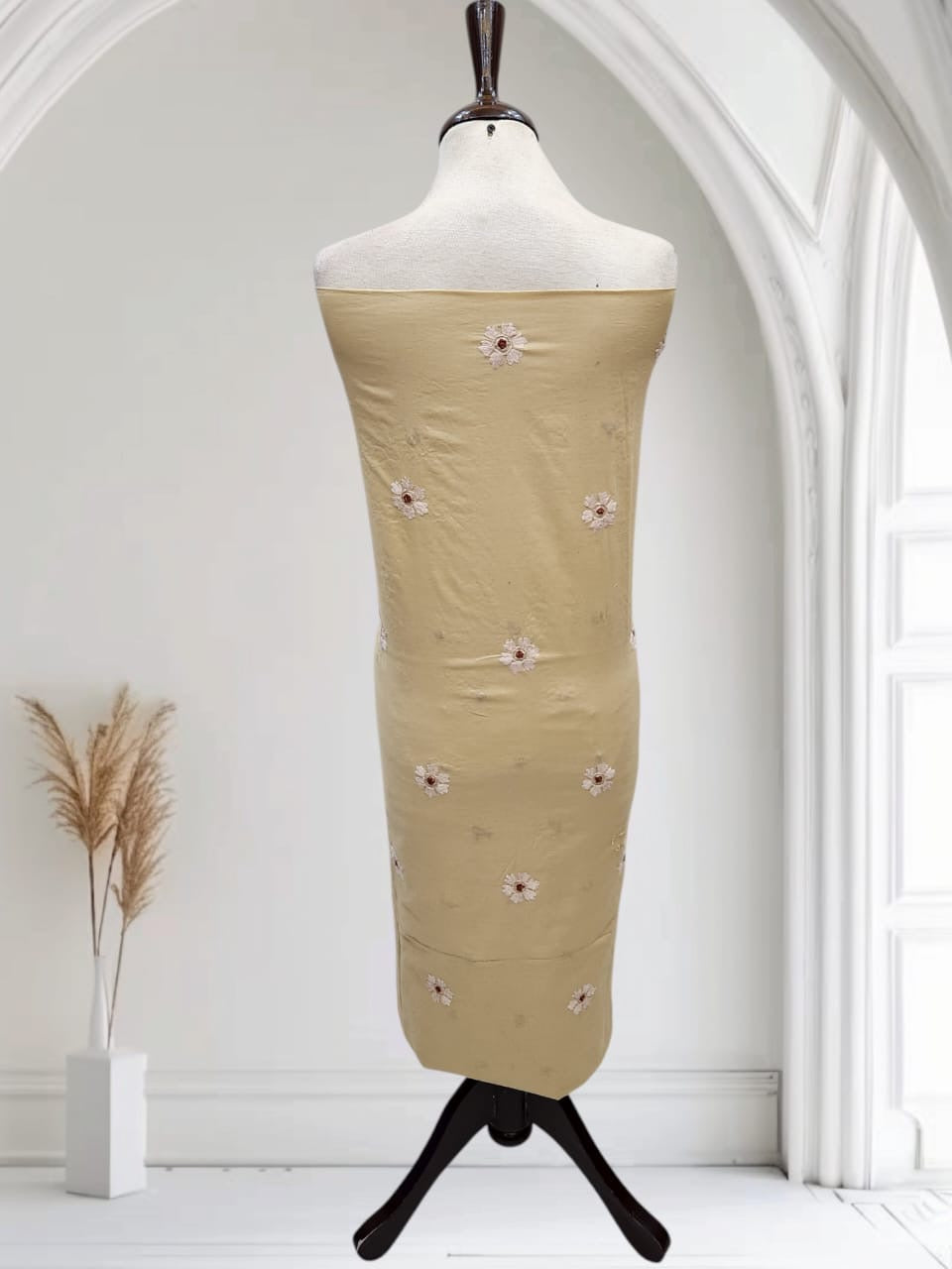 Lawn hand embroidered shirt