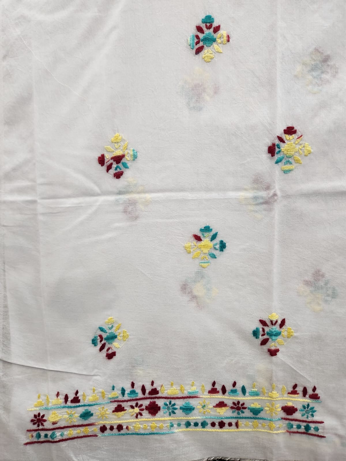 Lawn hand embroidered shirt