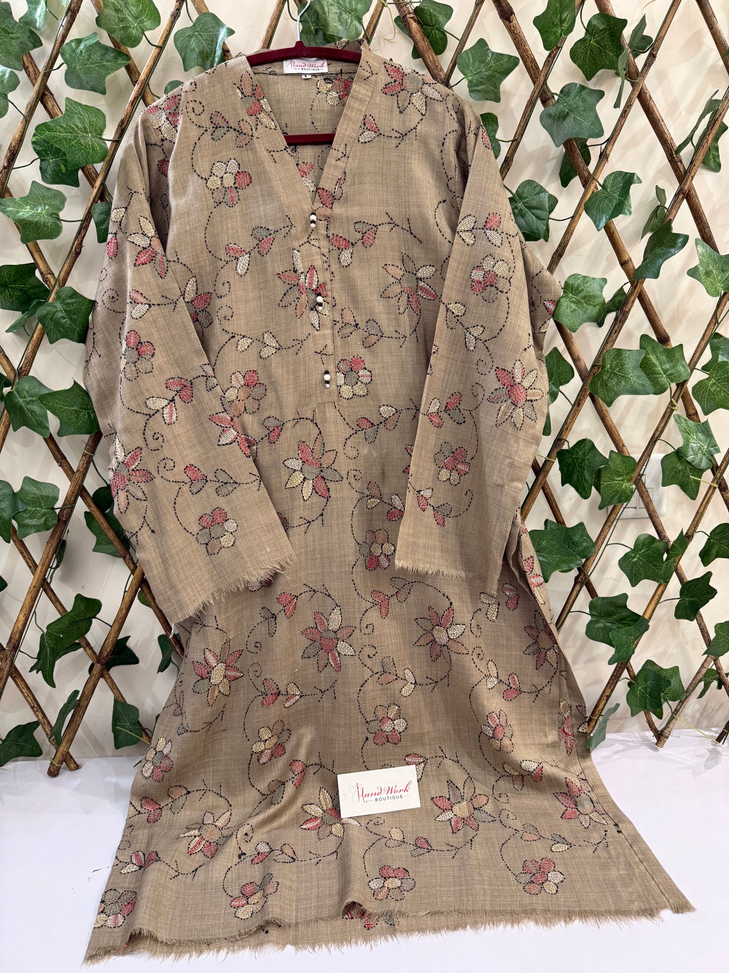 Pashmina Kantha kurta size Large