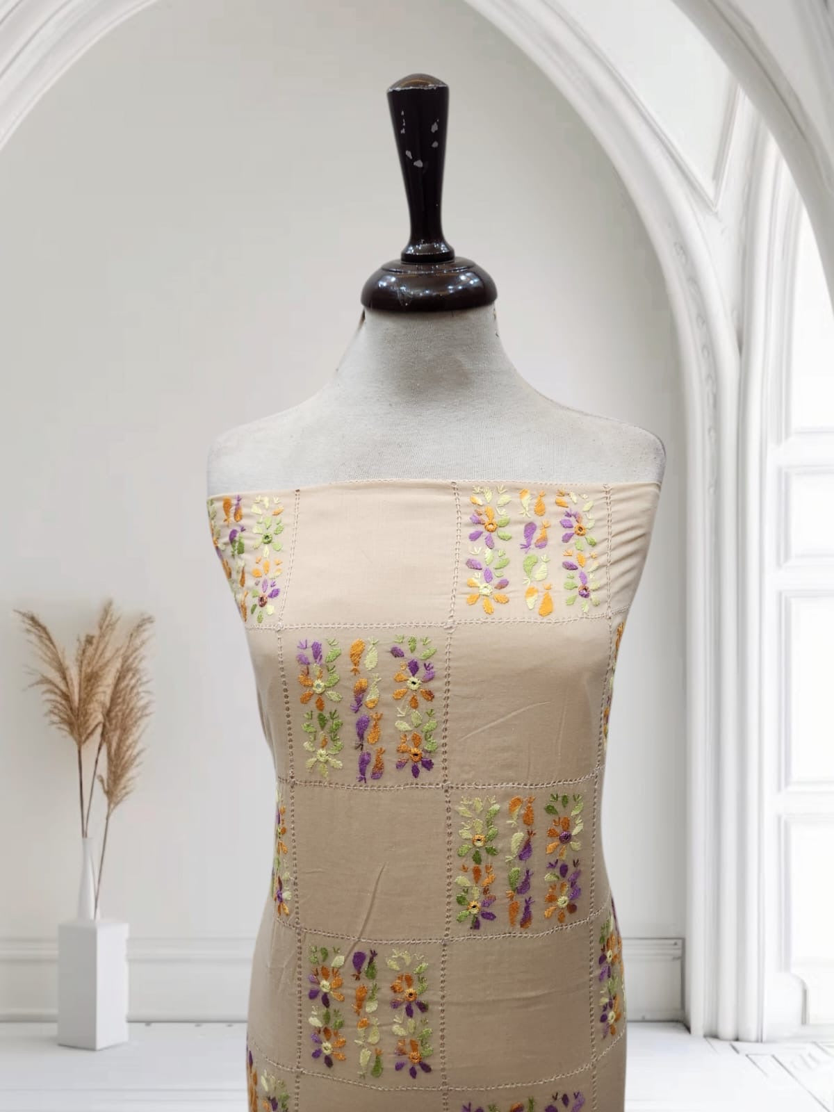 Tarkashi lawn hand embroidered shirt