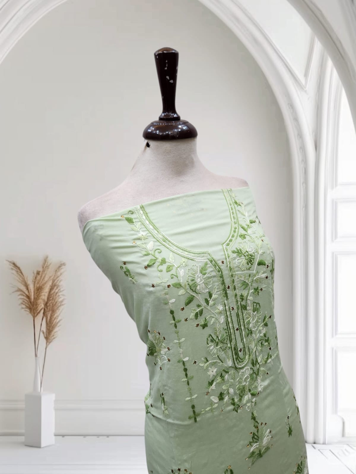 Mukesh lawn hand embroidered shirt
