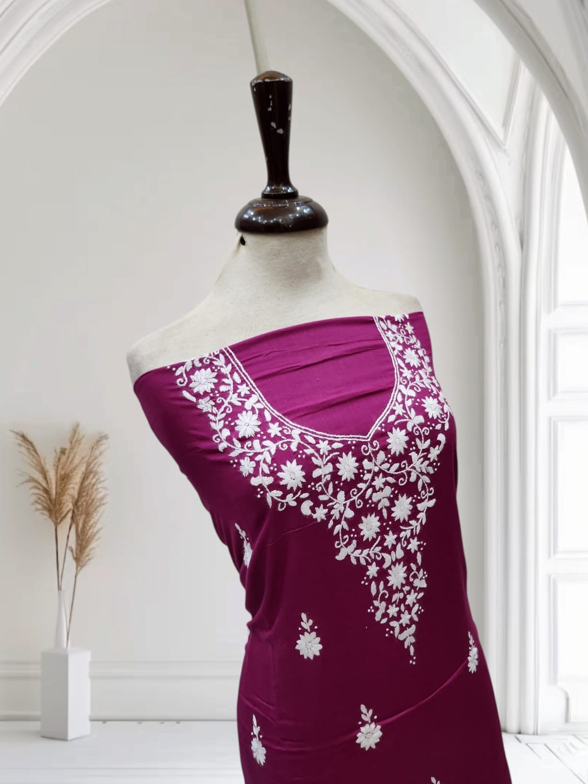 Lawn hand embroidered shirt
