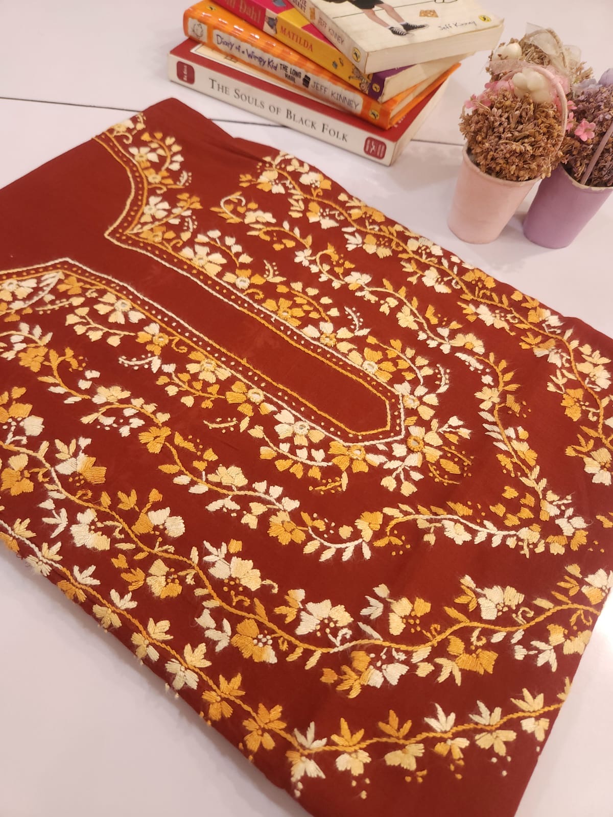 Lawn hand embroidered shirt