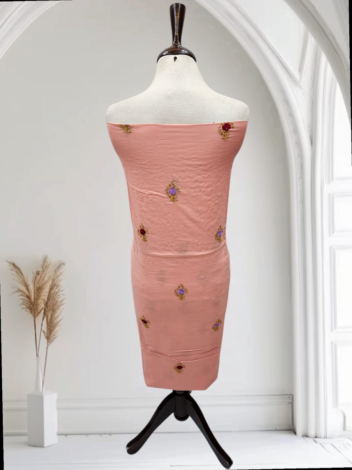 Rare combination lawn hand embroidered shirt