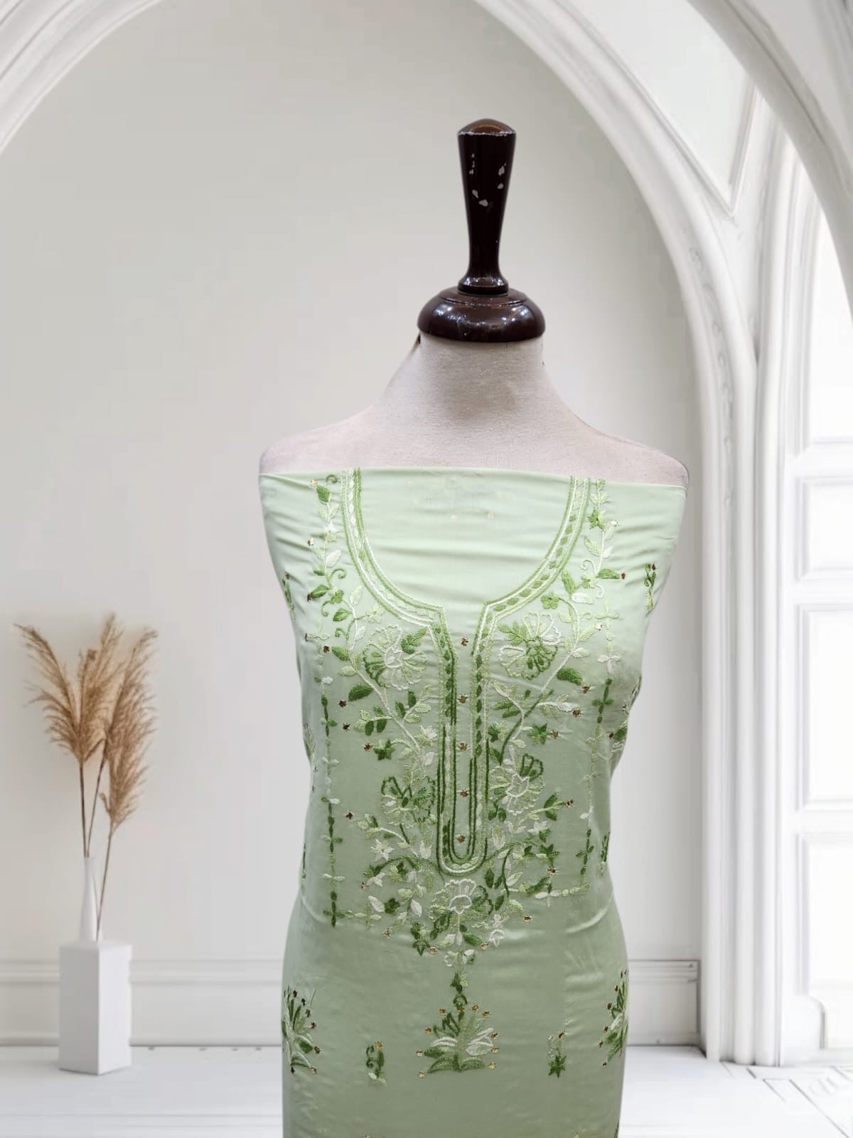 Mukesh lawn hand embroidered shirt