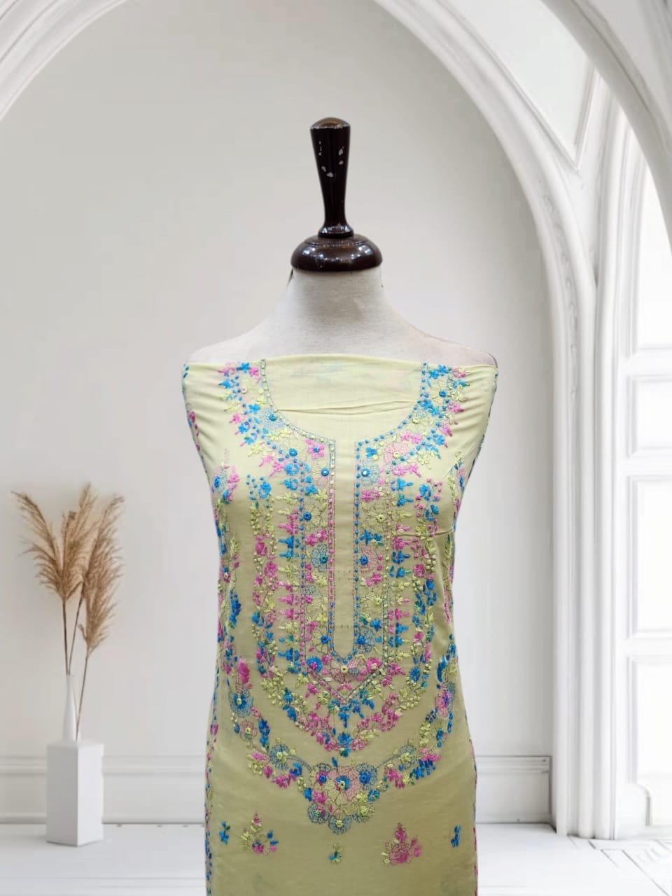 Lawn hand embroidered shirt