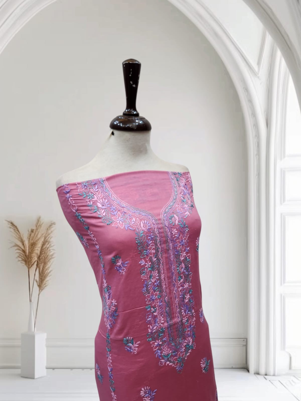 Premium shirt lawn hand embroidered