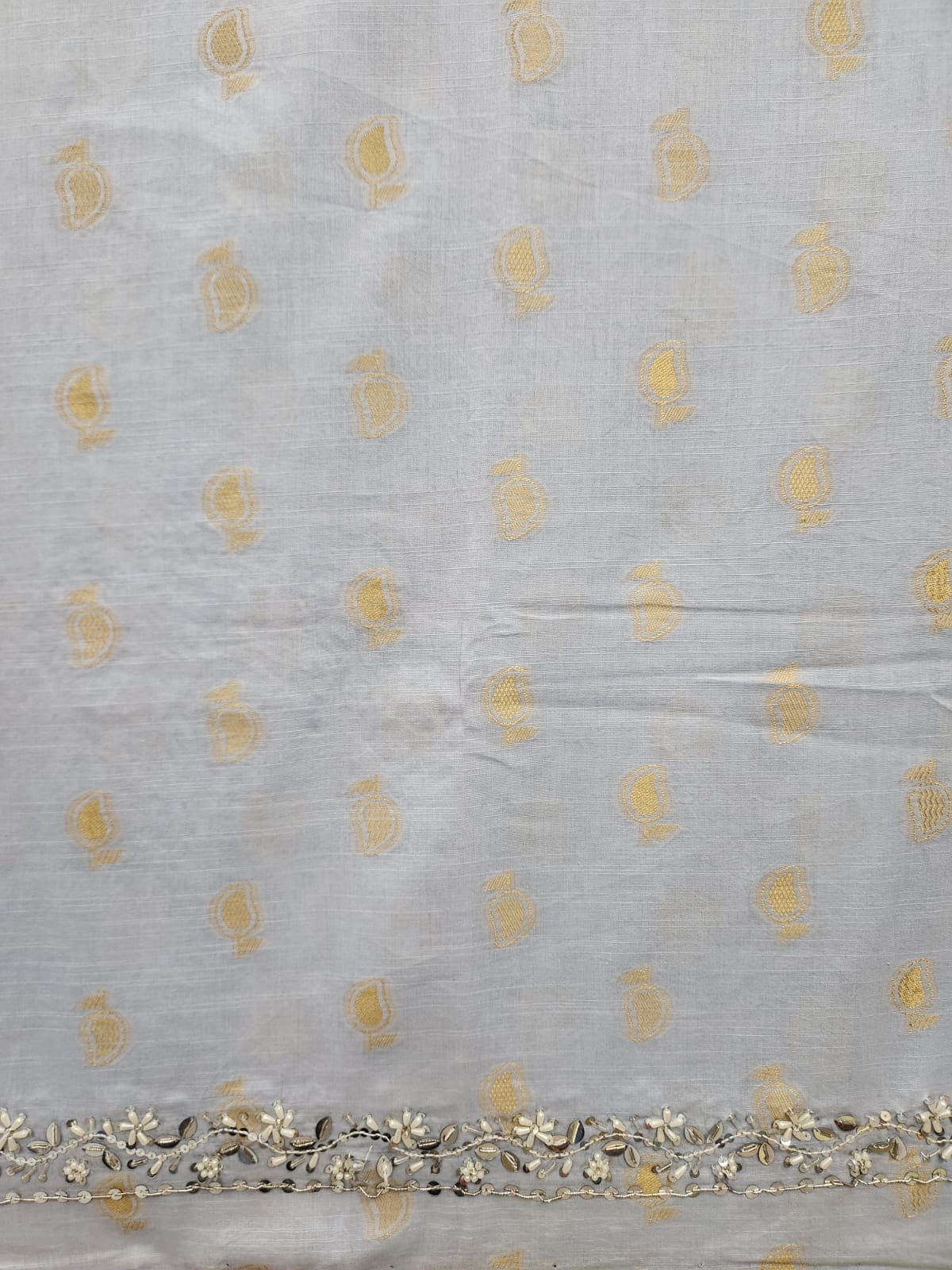 Jacquard adda work lawn shirt
