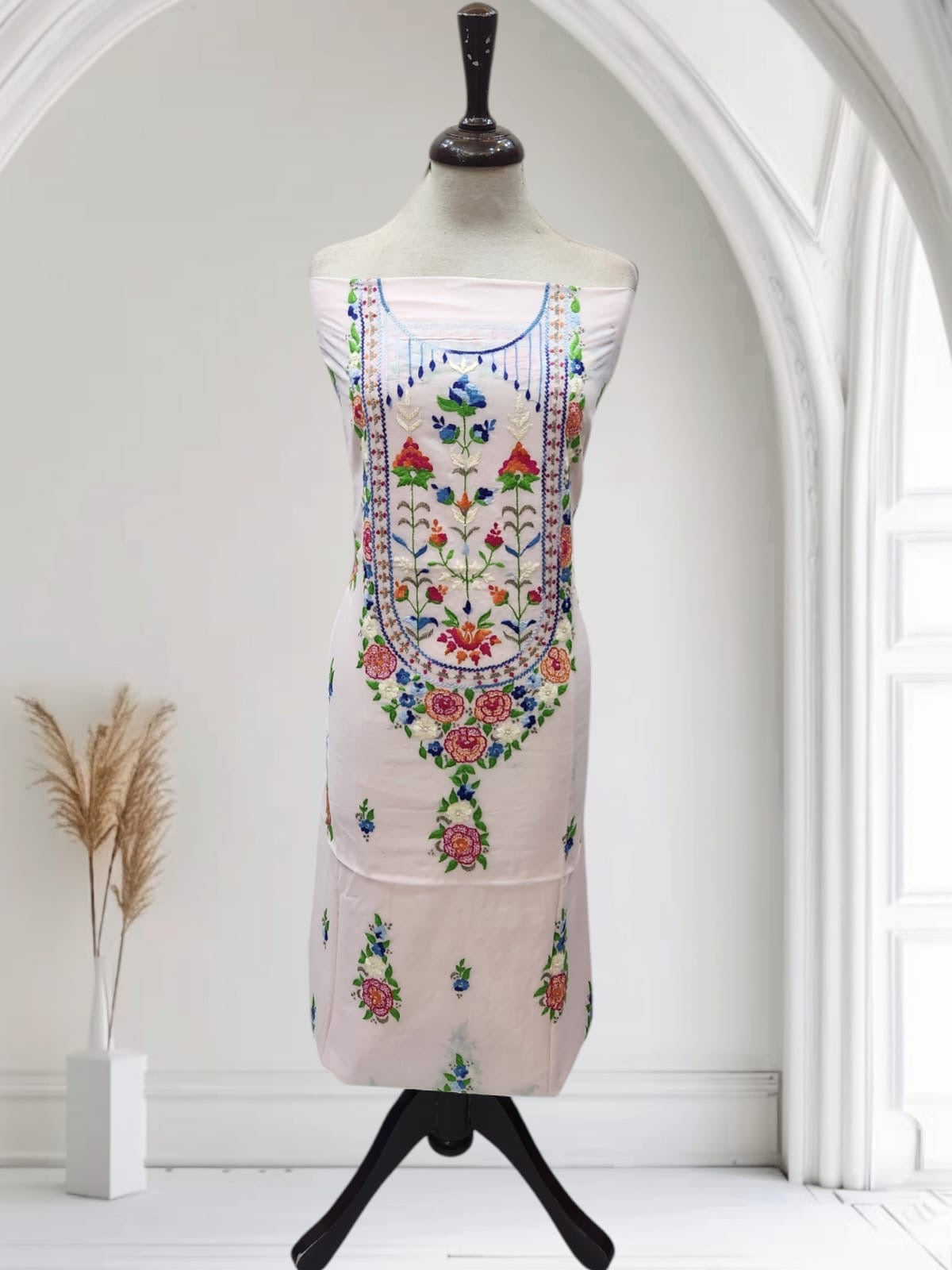 Branded lawn hand embroidered shirt