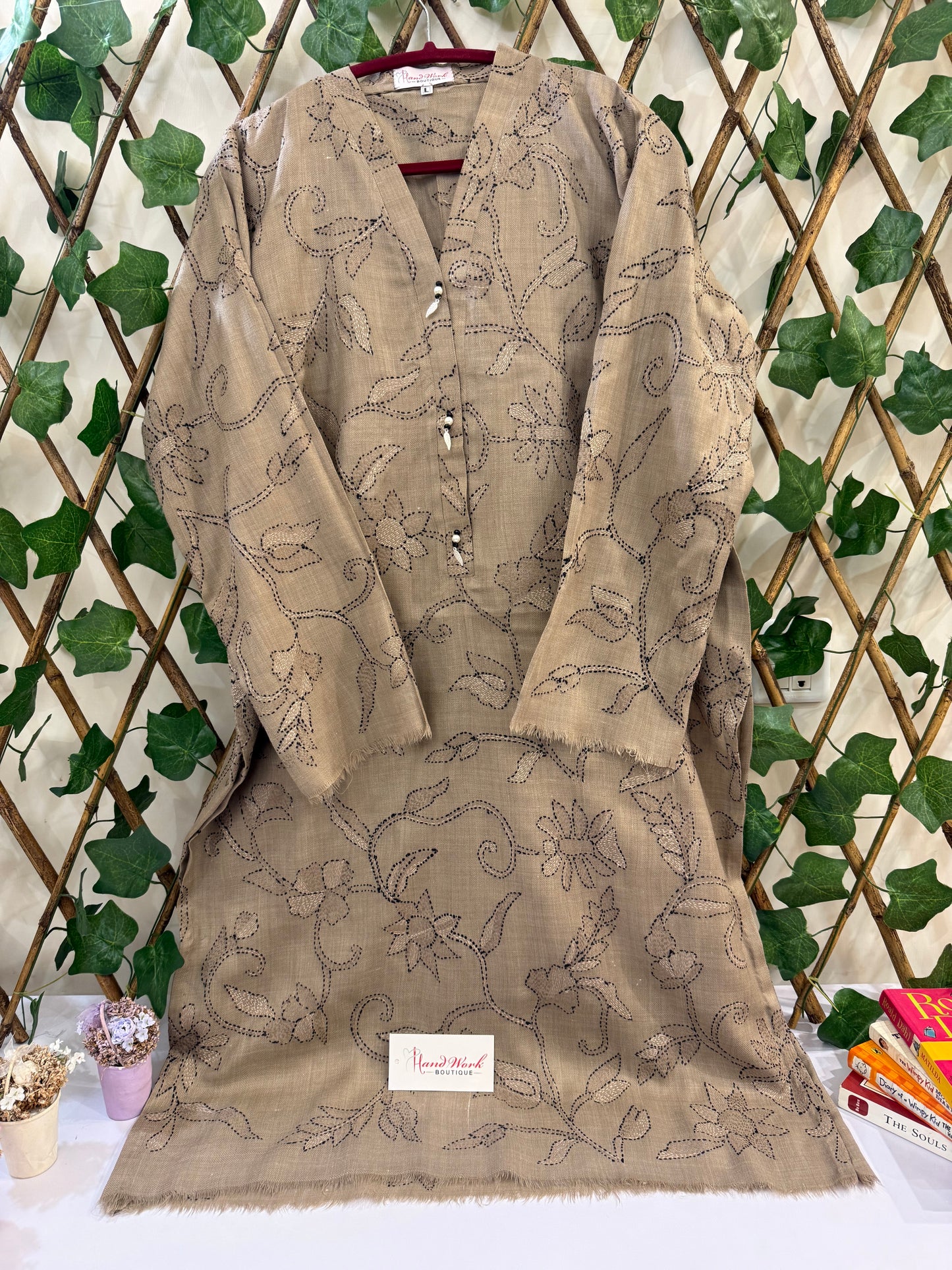 Pashmina Kantha Kurta size large