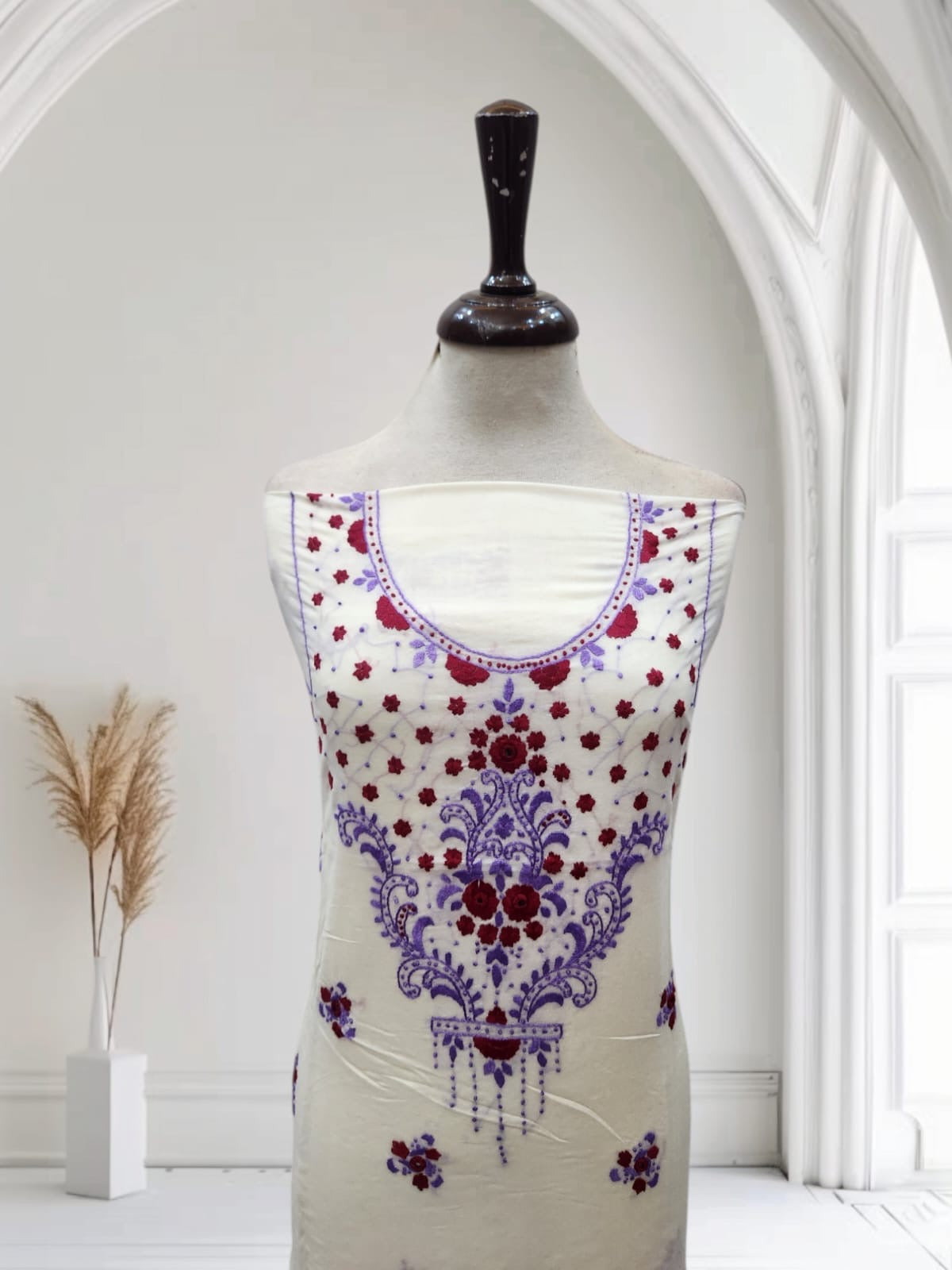 Lawn hand embroidered shirt