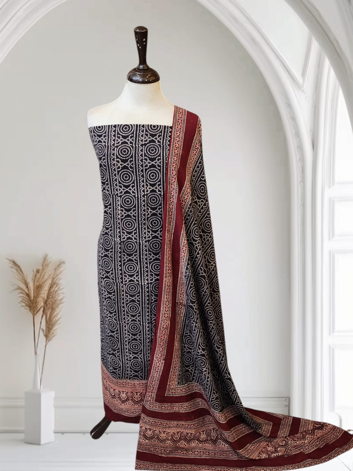 Linen Natural dyed 2pc Shirt and dupatta