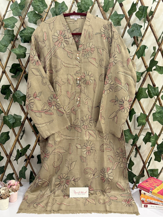 Pashmina Kantha Kurta Size Medium