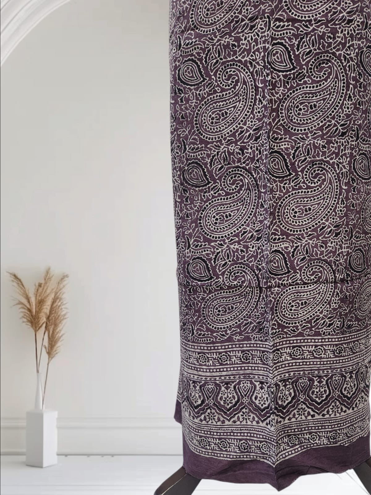 Raw silk natural dyed shirt