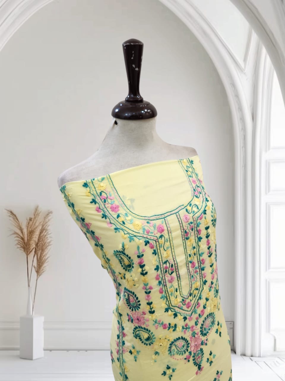 Lawn hand embroidered shirt