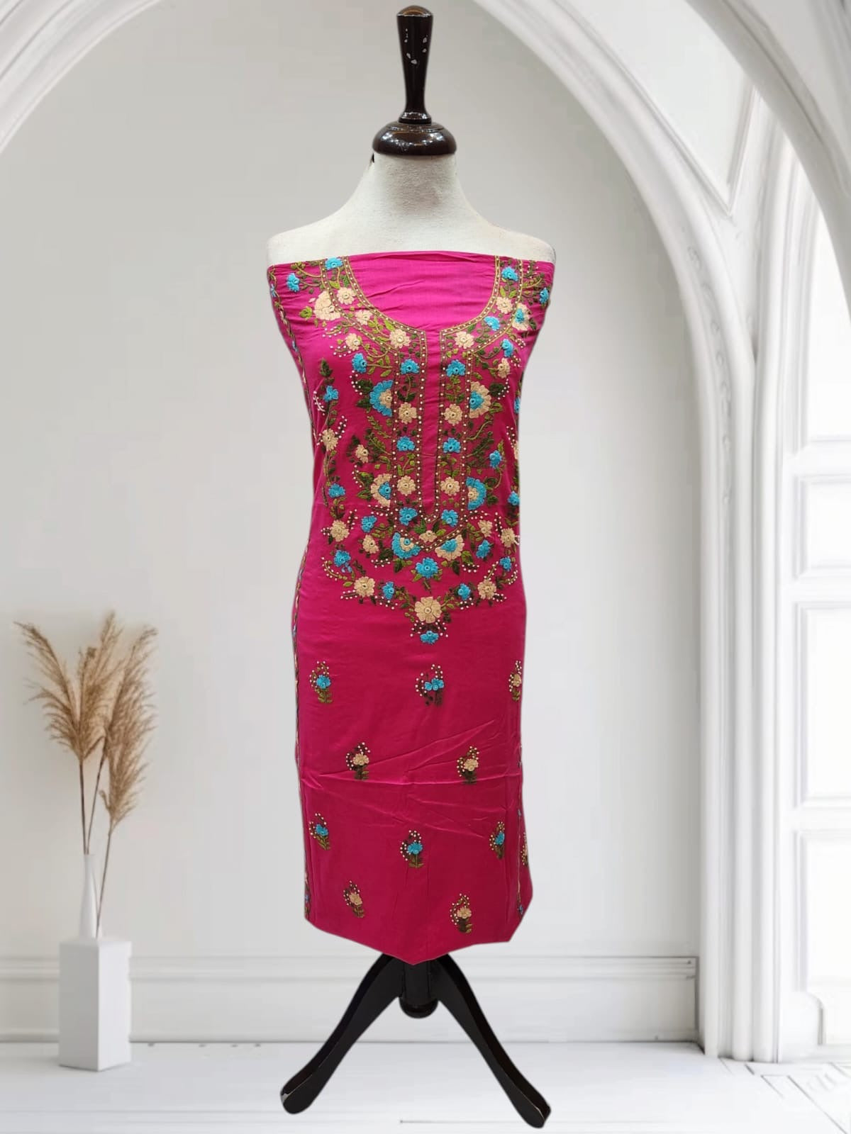 Heavy embroidered lawn hand embroidered shirt