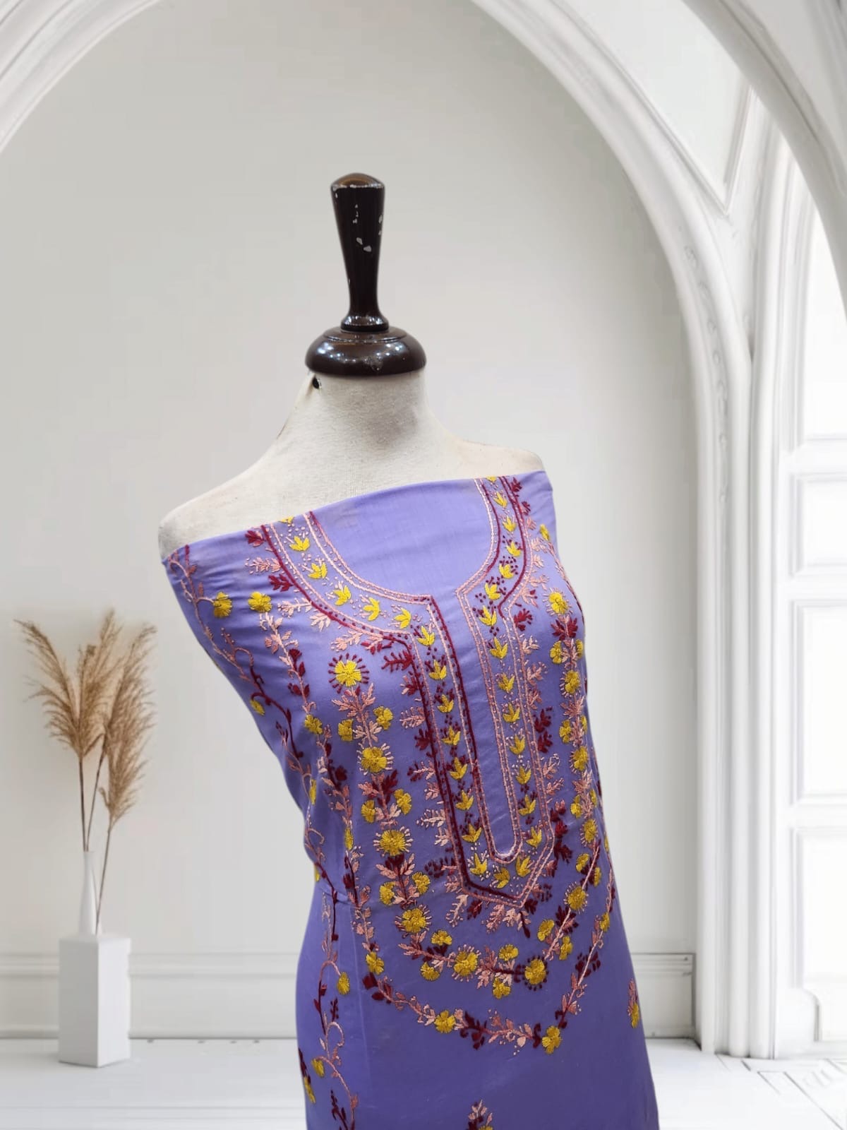 Lawn hand embroidered shirt