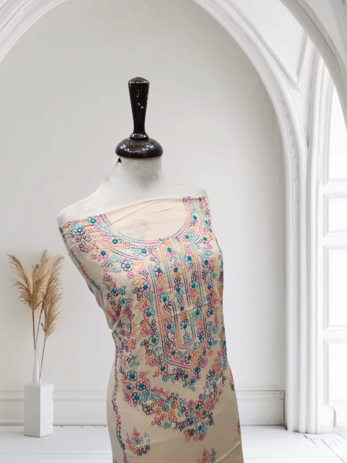 Lawn hand embroidered shirt