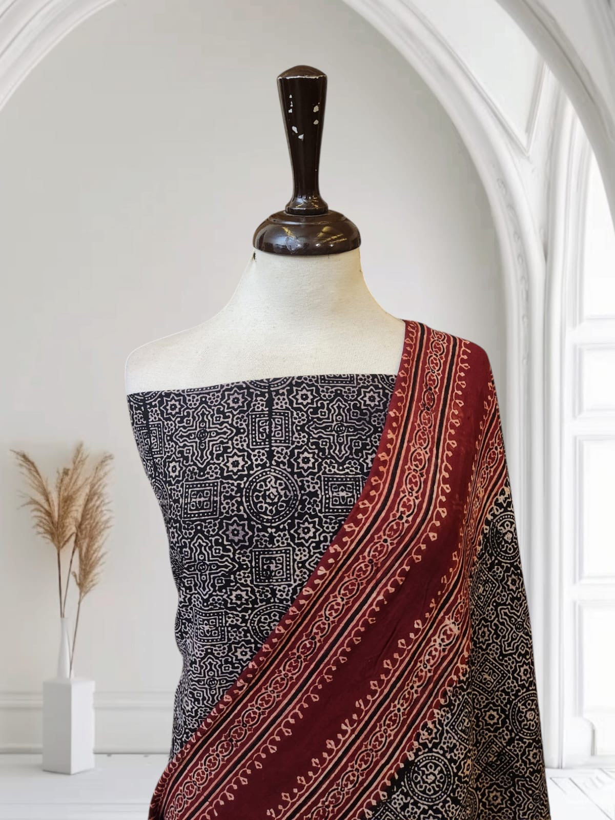 Linen Natural dyed 2pc Shirt and dupatta
