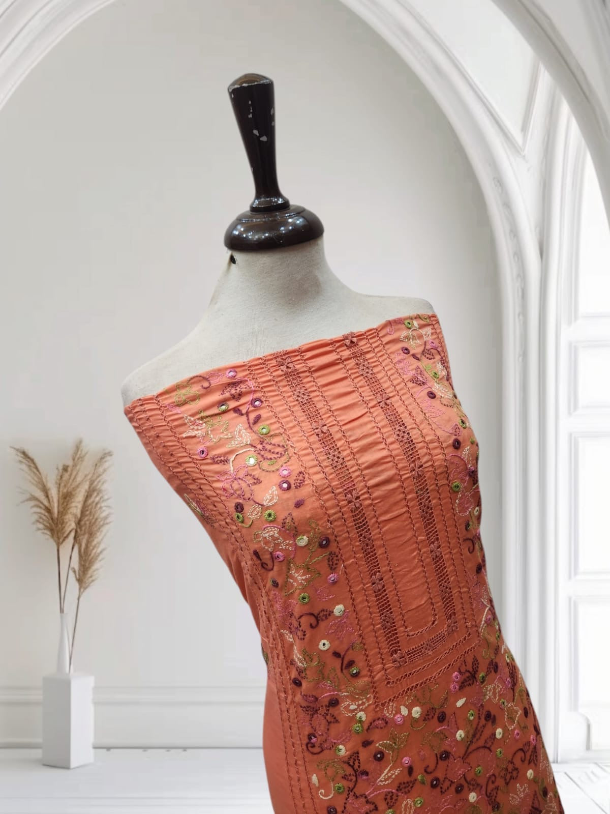 Tarkashi lawn hand embroidered shirt