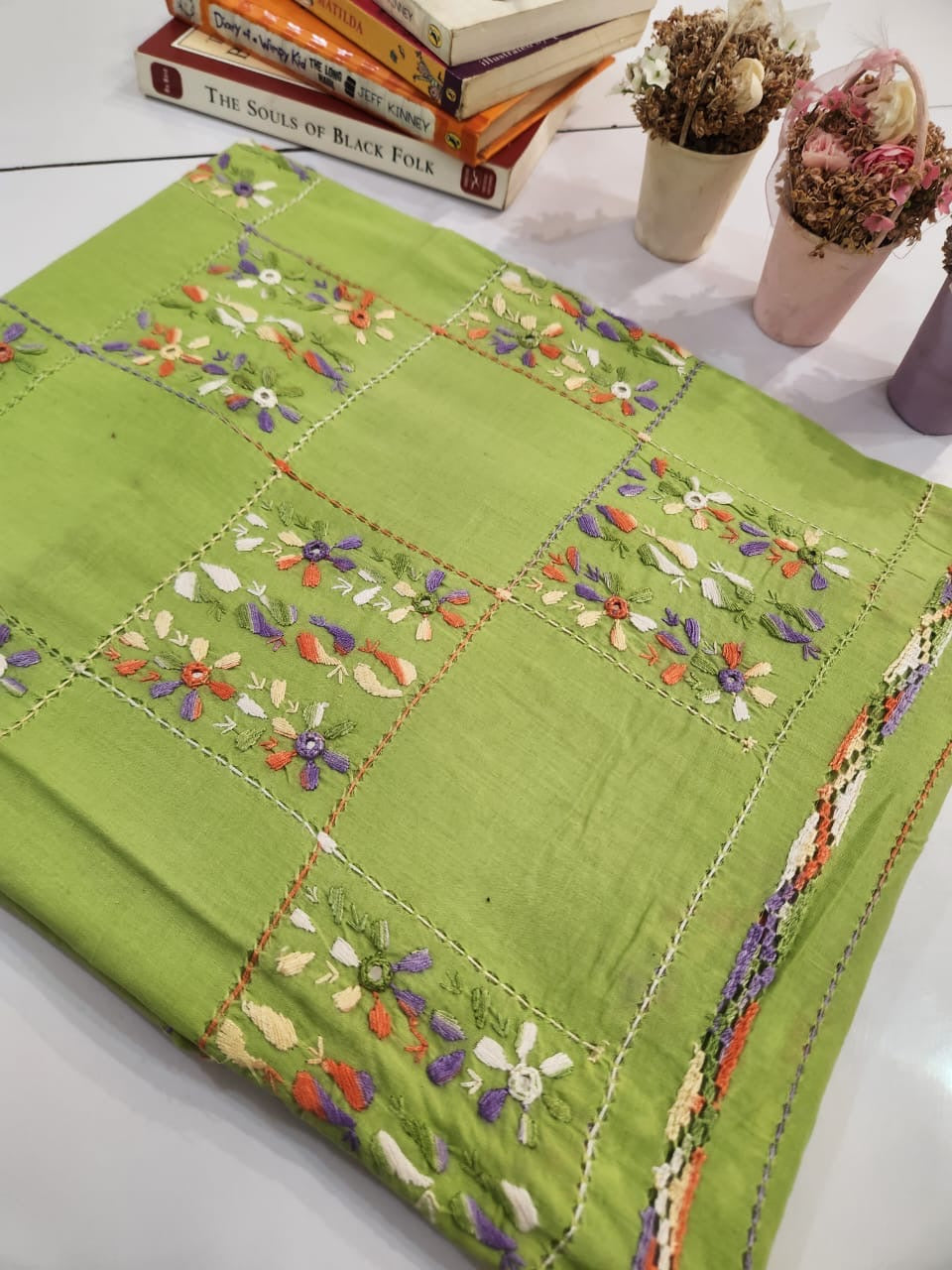 Tarkashi lawn hand embroidered shirt