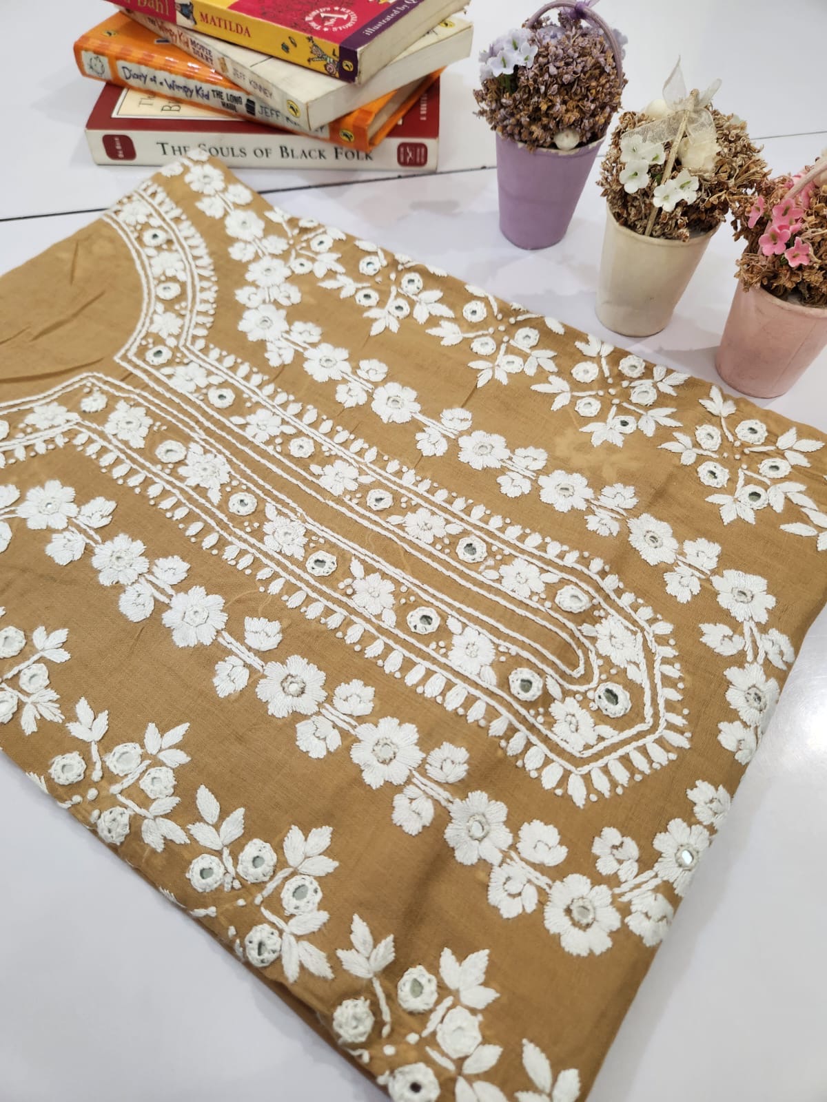 Lawn hand embroidered shirt